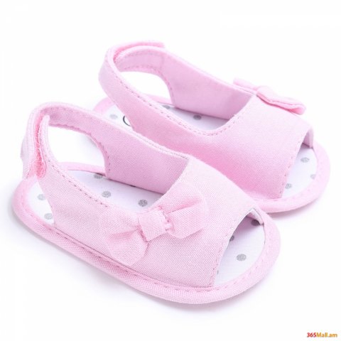 Ամառային - գարնանային բամբակյա շնչող  վարդագույն սանդալ փոքրիկ արքայադստեր համար