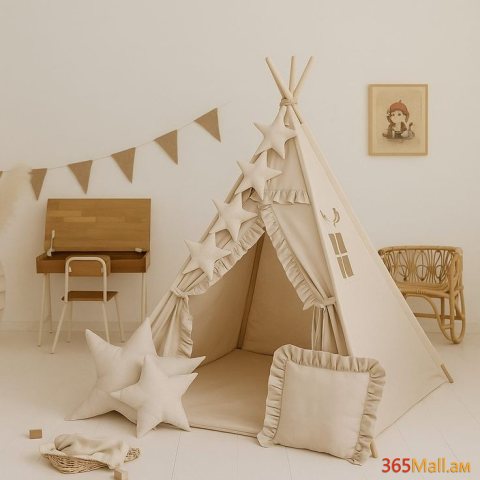 Էկո տնակ վիգվամ՝  կաթնագույն