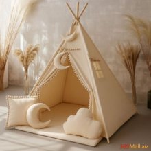 Էկո տնակ վիգվամ՝  կաթնագույն