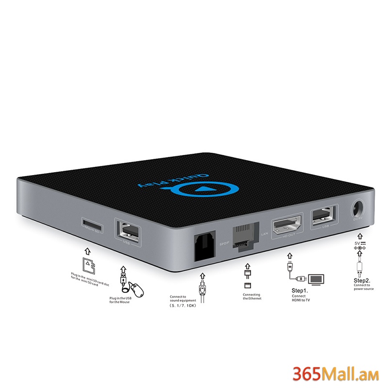 Beelink QII՝ սմարթ TV BOX, Android 7.1, DDR3 2GB RAM, 32GB ROM