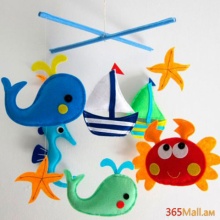 Մանկական օրորոցային մոբիլ,ծովային կենդանիներ,նավակ