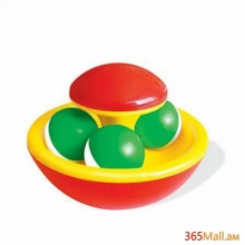 Զնգզնգան խաղալիք  սունկ ՝ կանաչ ,սպիտակ գնդակներով
