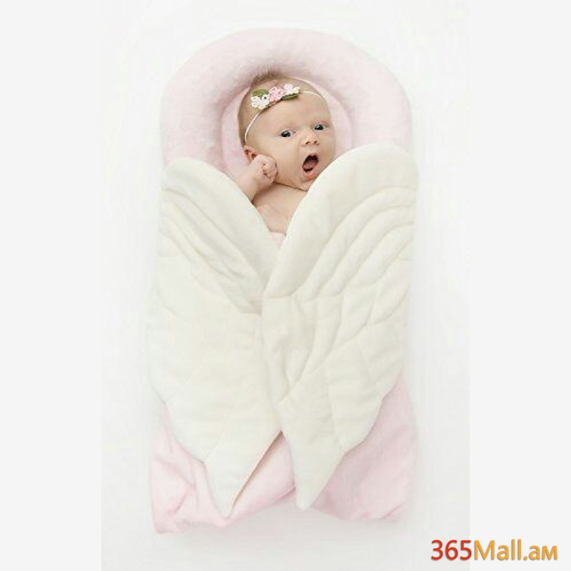 Մանկական քնապարկ - հրեշտակի թևեր, վարդագույն սպիտակ