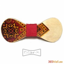Թիթեռ-փողկապ պատրաստավծ փայտից, հայկական Գորգի պրինտով
