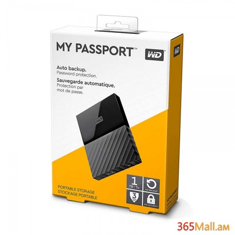 Արտաքին կոշտ սկավառակ External WD MY PASSPORT HDD 1TB 2.5