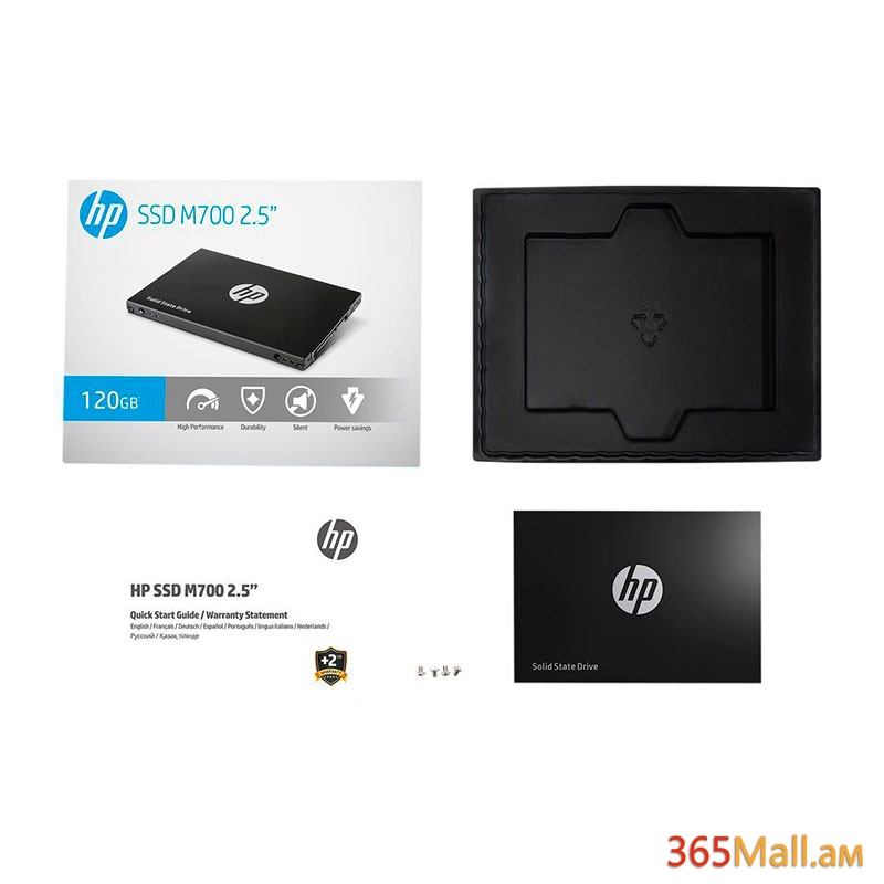 SSD կուտակիչ - 120GB SSD HP M700 2.5, MLC Sata 6GB/s 500MB/s Read, 460MB/s write