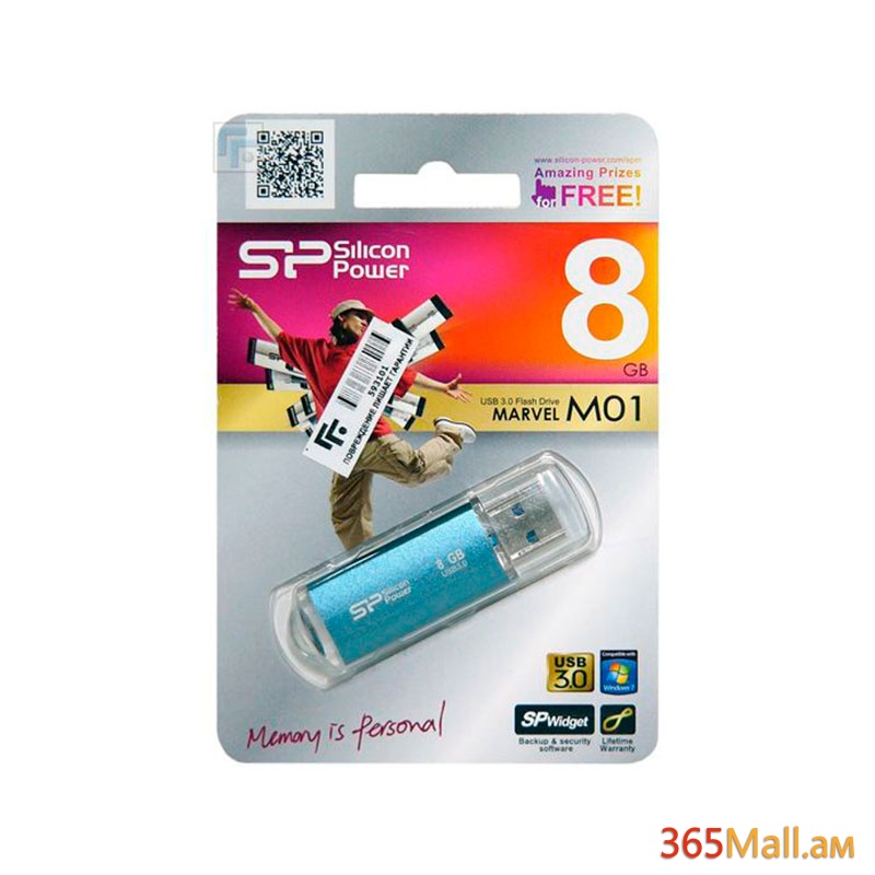 Կրիչ,Flash 8GB,SILICON POWER/USB 3.0/Blue M01