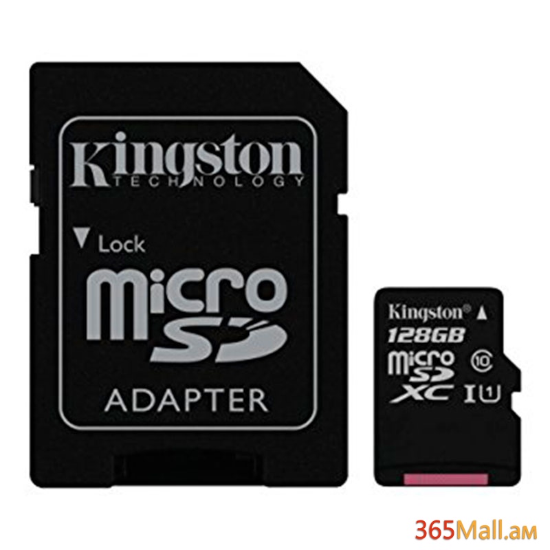 Հիշողության քարտ , MicroSD 128GB,Kingston XC I/128GB/Class10/SDC10G2/Read:45MB/s