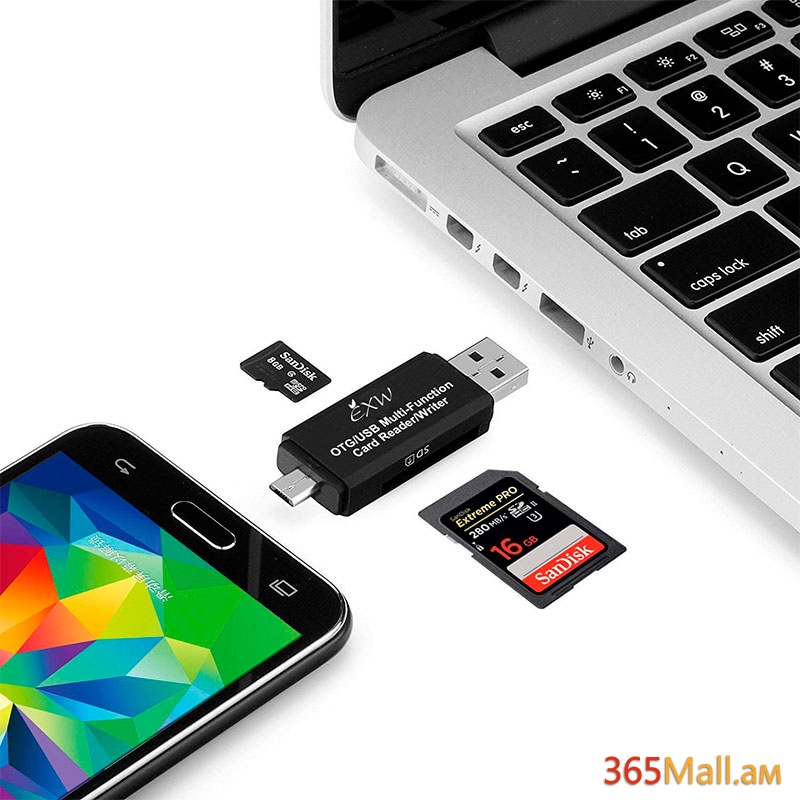 Ֆլեշ ,Card Reader External USB ,mcroUSB,