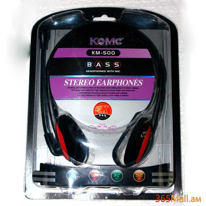 Ականջակալ,KOMC KM-500,with microphone