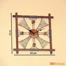 Դեկորատիվ պատի ժամացույց պատրաստված ֆաներաից