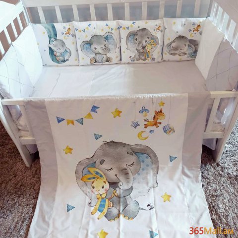 Փղիկով անկողնային հավաքածու( բարձեր + սպիտակեղեն]