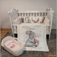 Նապաստակով անկողնային հավաքածու( բարձեր + սպիտակեղեն]