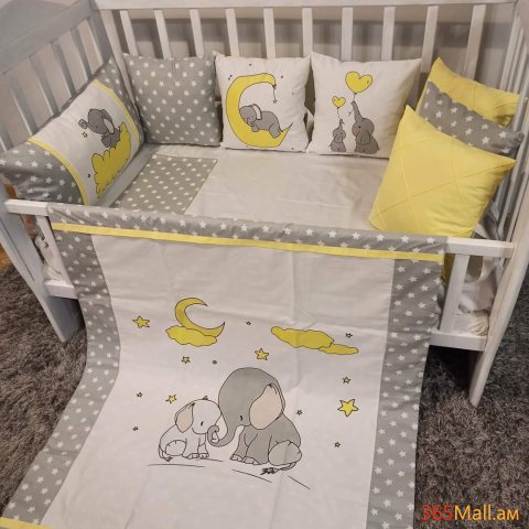 Փղիկով անկողնային հավաքածու( բարձեր + սպիտակեղեն]