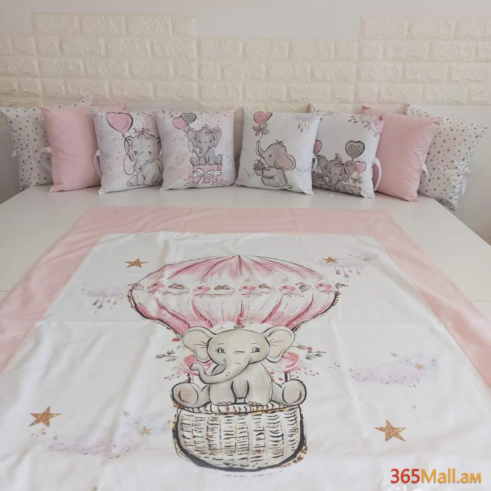 Փղիկով անկողնային հավաքածու( բարձեր + սպիտակեղեն]