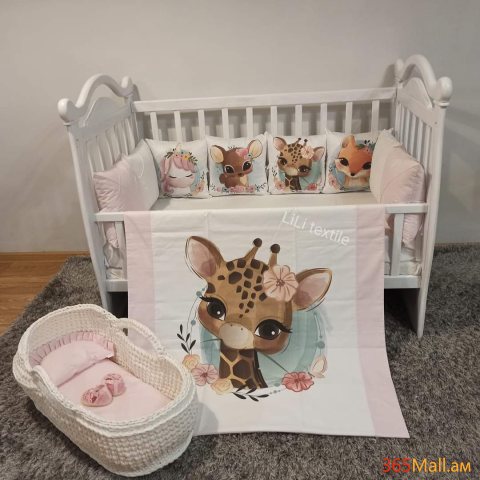 Ընձուղտ անկողնային հավաքածու( բարձեր + սպիտակեղեն]