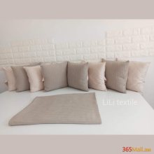 Գործվացքային անկողնային հավաքածու( բարձեր + սպիտակեղեն)