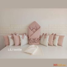 Գործվացքային անկողնային հավաքածու( բարձեր + դուրսգրման ծրար + սավան)