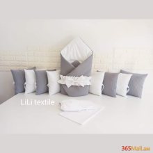 Գործվացքային անկողնային հավաքածու( բարձեր + դուրսգրման ծրար + սավան)