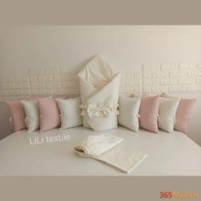 Գործվացքային անկողնային հավաքածու( բարձեր + դուրսգրման ծրար + սավան)