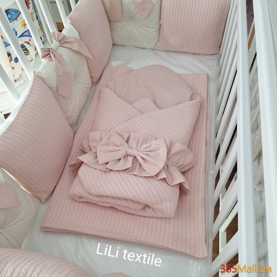 Գործվացքային անկողնային հավաքածու( բարձեր + դուրսգրման ծրար + սավան)