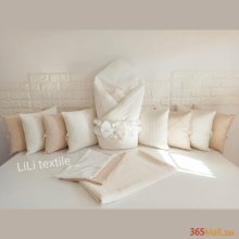 Գործվացքային անկողնային հավաքածու( բարձեր + դուրսգրման ծրար + սավան)