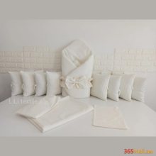 Գործվացքային անկողնային հավաքածու( բարձեր + դուրսգրման ծրար + սավան)