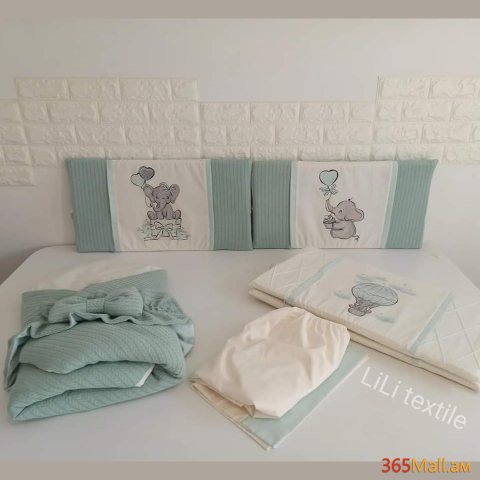 Գործվացքային անկողնային հավաքածու( 4 բորտ + դուրսգրման ծրար + սավան)