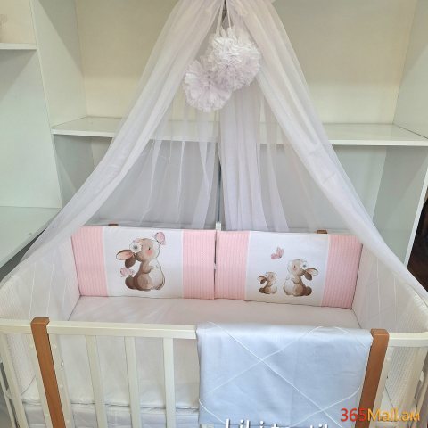 Գործվացքային անկողնային հավաքածու( 4 բորտ + ծրար+ սավան)