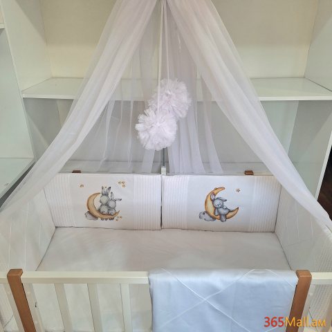 Գործվացքային անկողնային հավաքածու( 4 բորտ + ծրար+ սավան)