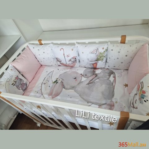 Նապաստակ անկողնային հավաքածու( բարձեր + սպիտակեղեն]