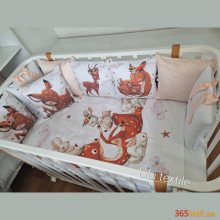 Անտառի բնակիչներ անկողնային հավաքածու( բարձեր + սպիտակեղեն]