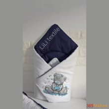 Դուրսգրման ծրար - սատին, արջուկ Թեդի կապույտ