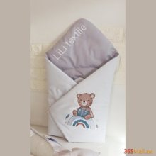 Դուրսգրման ծրար - սատին, արջուկ մոխրագույն