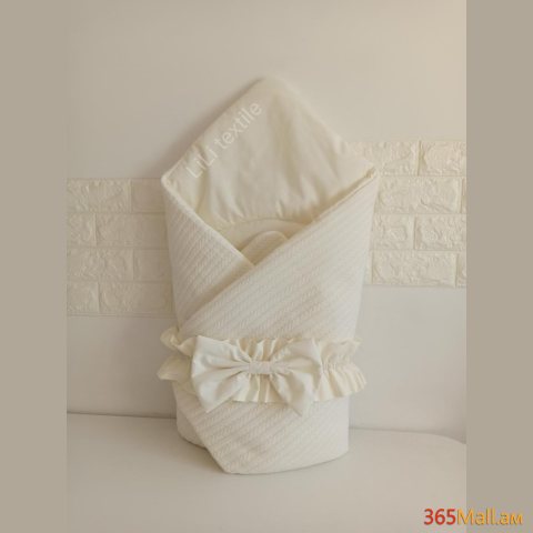 Դուրսգրման ծրար - սատին/գործվացք կաթնագույն