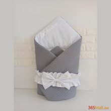 Դուրսգրման ծրար - սատին/գործվացք մոխրագույն