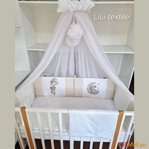 Օրորոցի քող + ձող սպիտակ