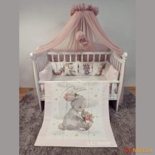 Օրորոցի քող + ձող վարդագույն